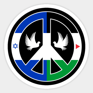 Peace and Love Symbol with Doves Sticker